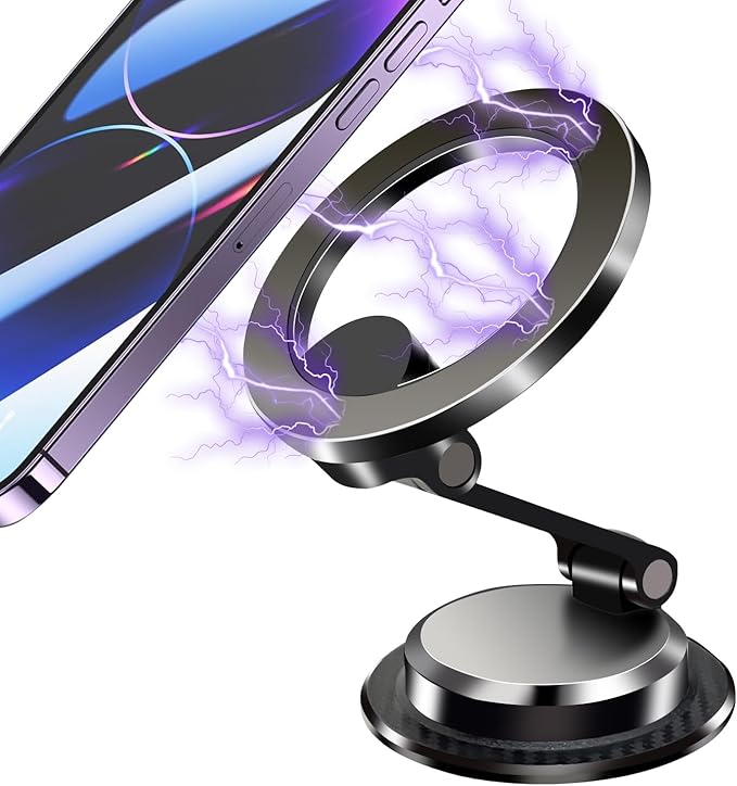 360° Car Phone Mount - Universal Dashboard Holder for 4-7" Smartphones