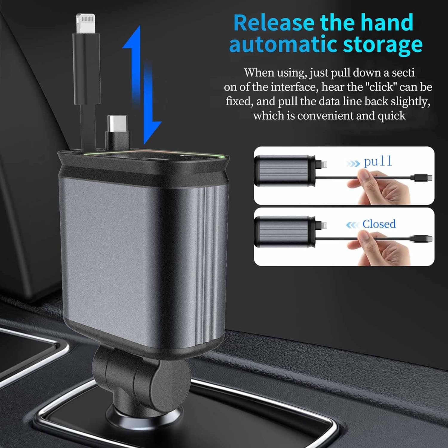 Starlight 4-in-1 Car Retractable Charger