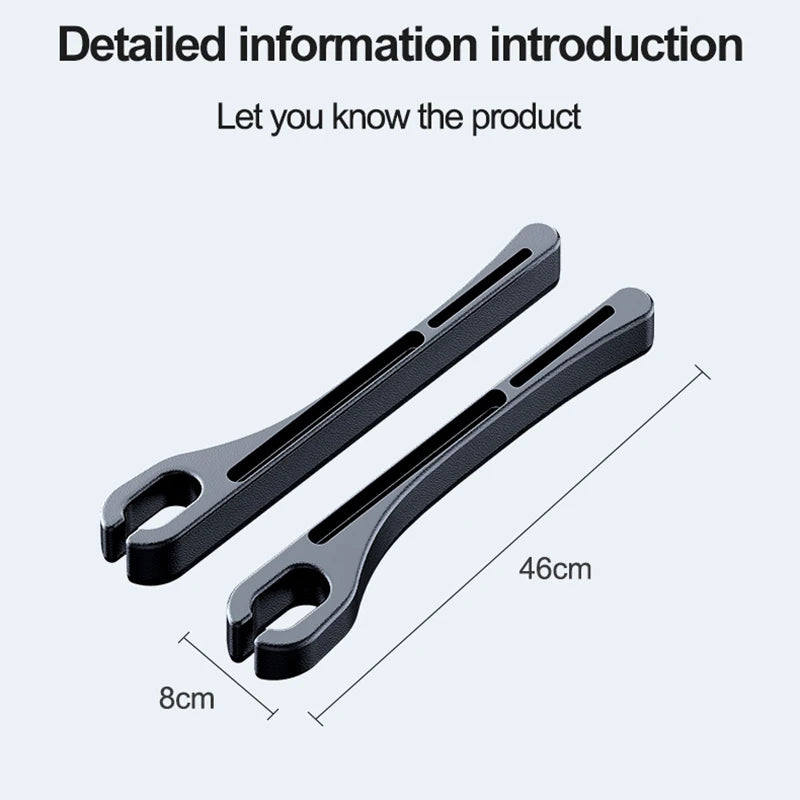 Universal car seat gap filler dimensions. Measuring 46cm in length and 8cm in width for maximum coverage and a snug fit in most car models.